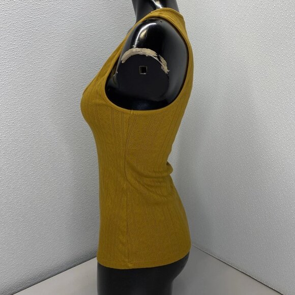 Sézane Women’s Juan Pointelle Knit Vest Top – Gold/Yellow – Size S - Picture 8 of 10
